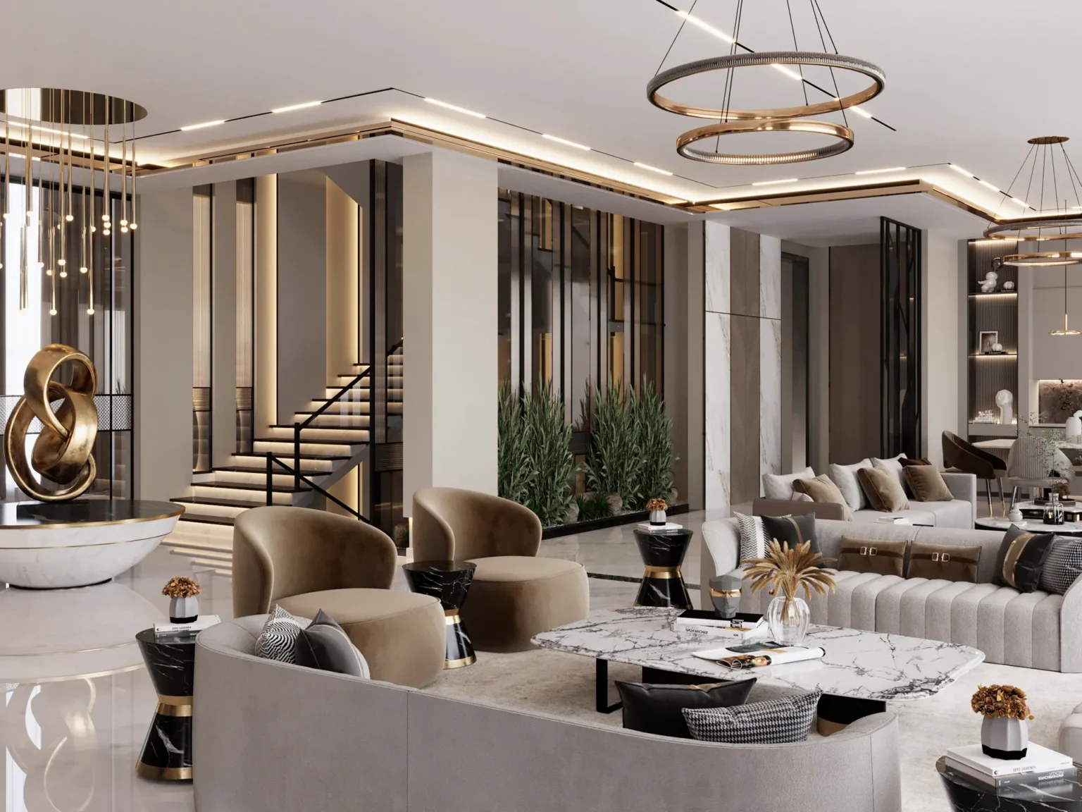 Premium materials featured in our latest Dubai villa interior design and fitout