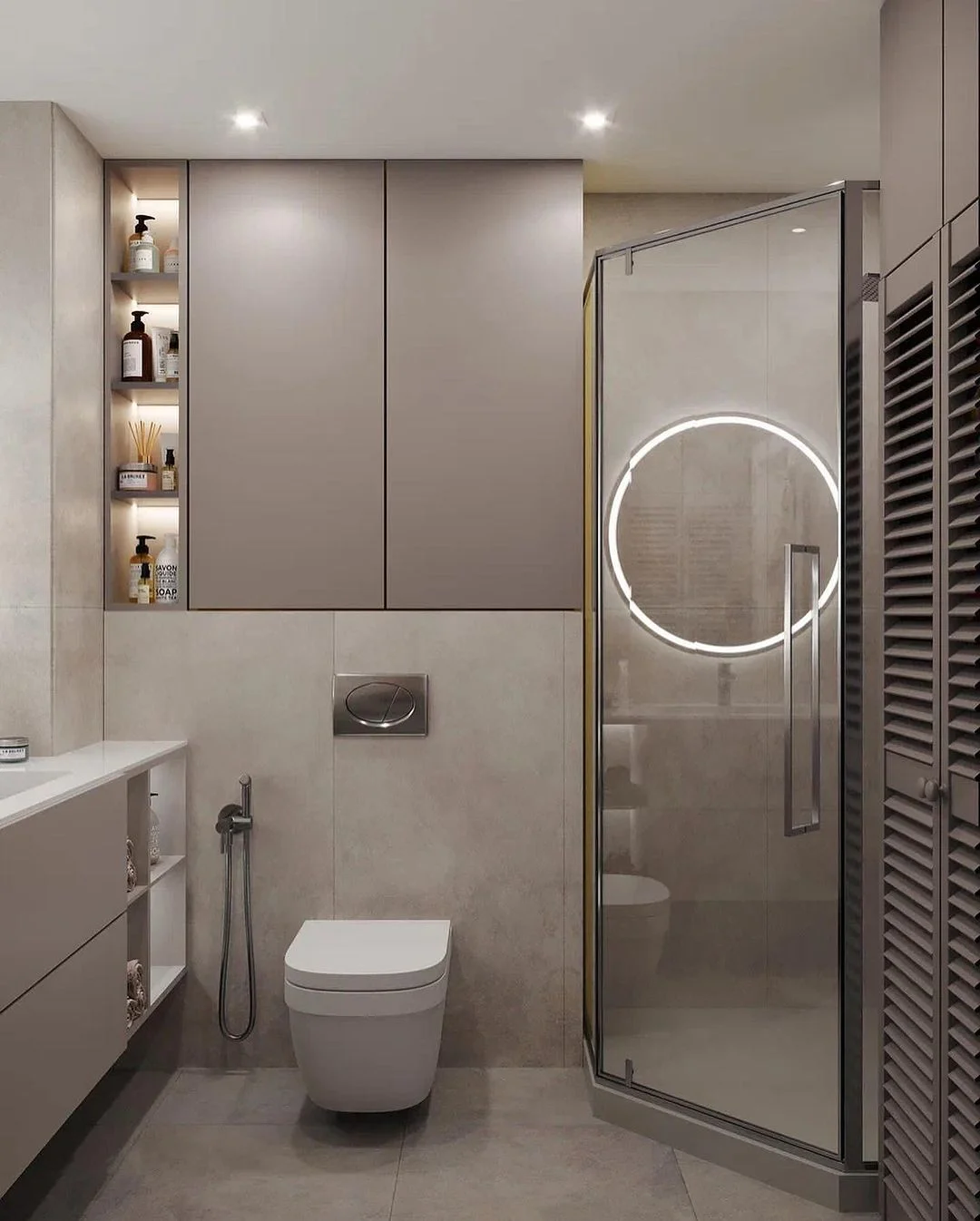 Art Deco mastery within Penthouse Bathroom Interior Design, Dubai.