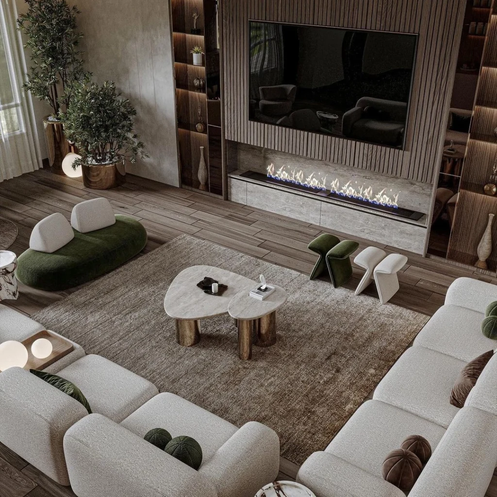 Avant-Garde Apartment Living Room Interior Design, Dubai