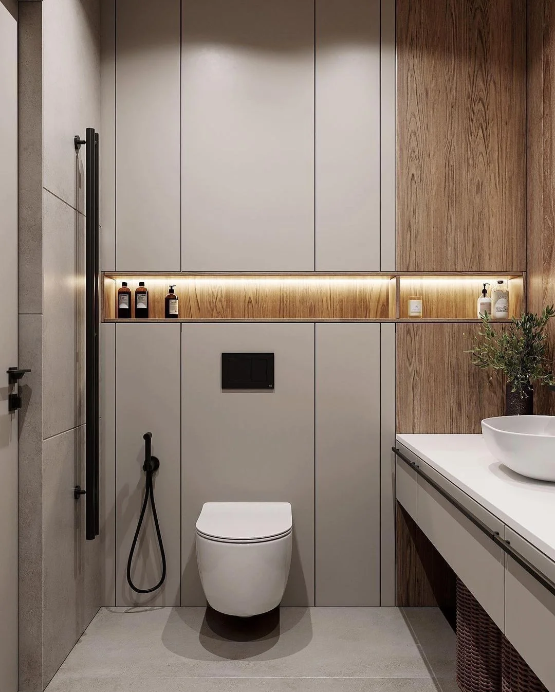 Avant-garde expanse in Dubai Penthouse Bathroom Interior Design.