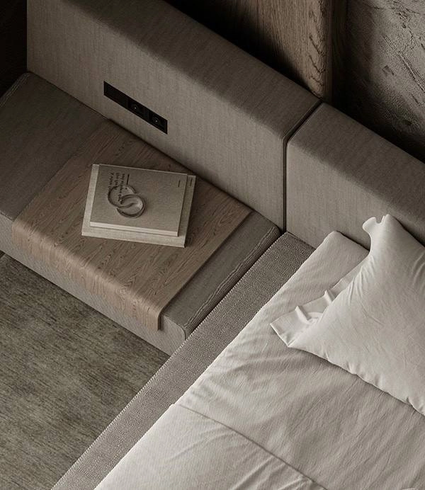 Modern flair in a contemporary Dubai Villa Bedroom Interior Design.