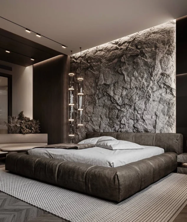 Serene elegance in Villa Bedroom Interior Design, located in Dubai.