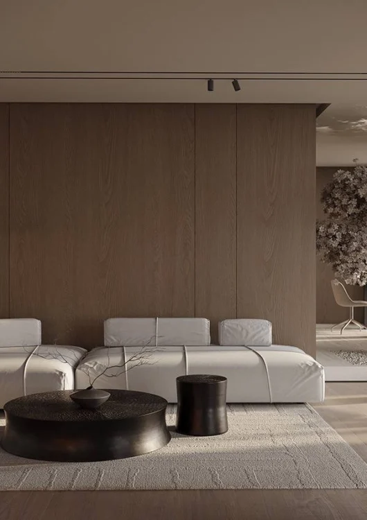 Sophistication and style in Dubai Villa Living Room Interior Design.