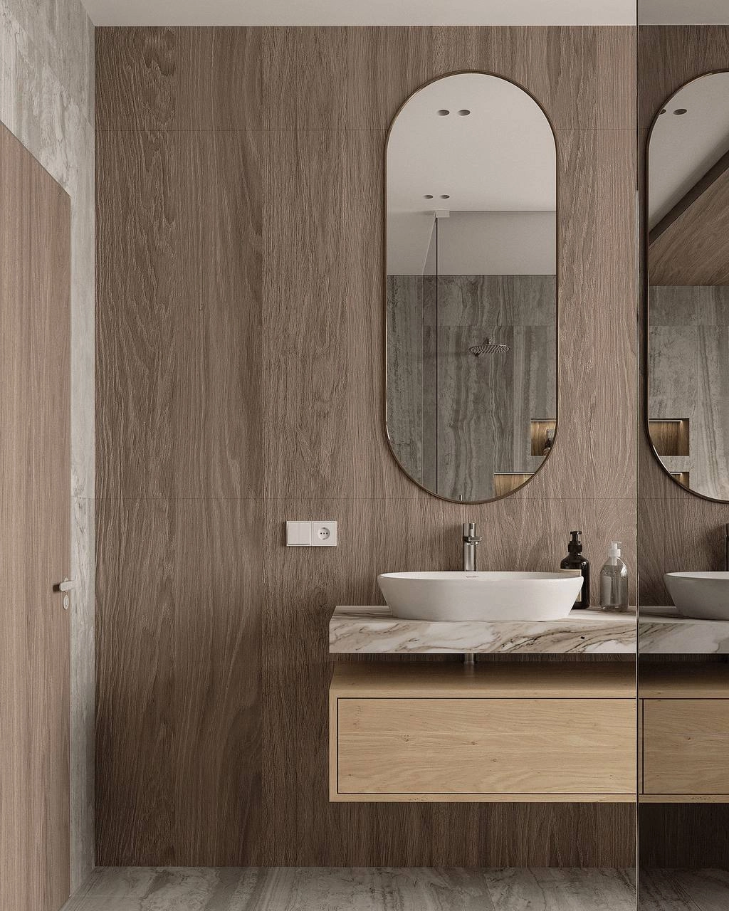 Eclectic vibes in Apartment Bathroom Interior Design, Dubai.