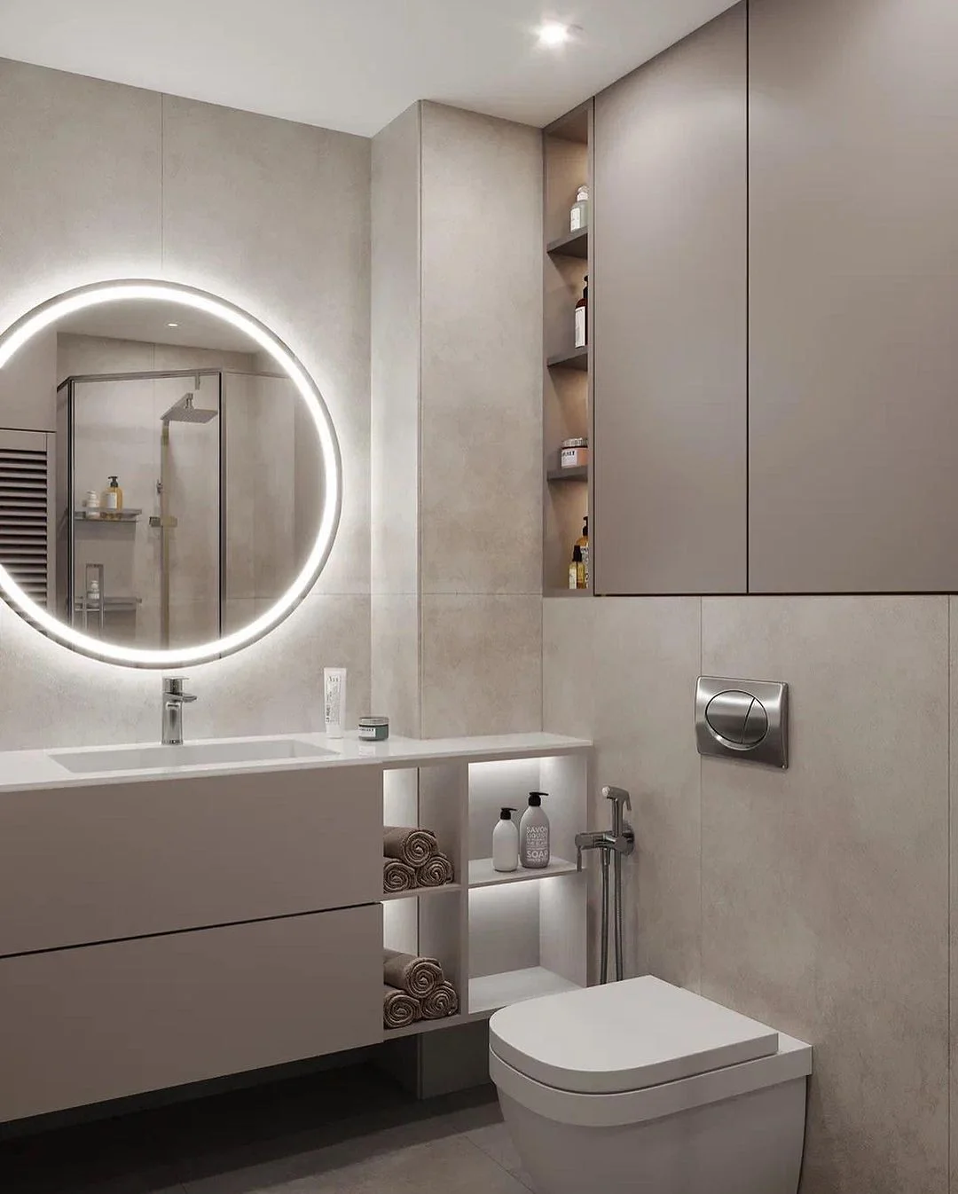 Elevated splendor of a Penthouse Bathroom Interior Design in Dubai.