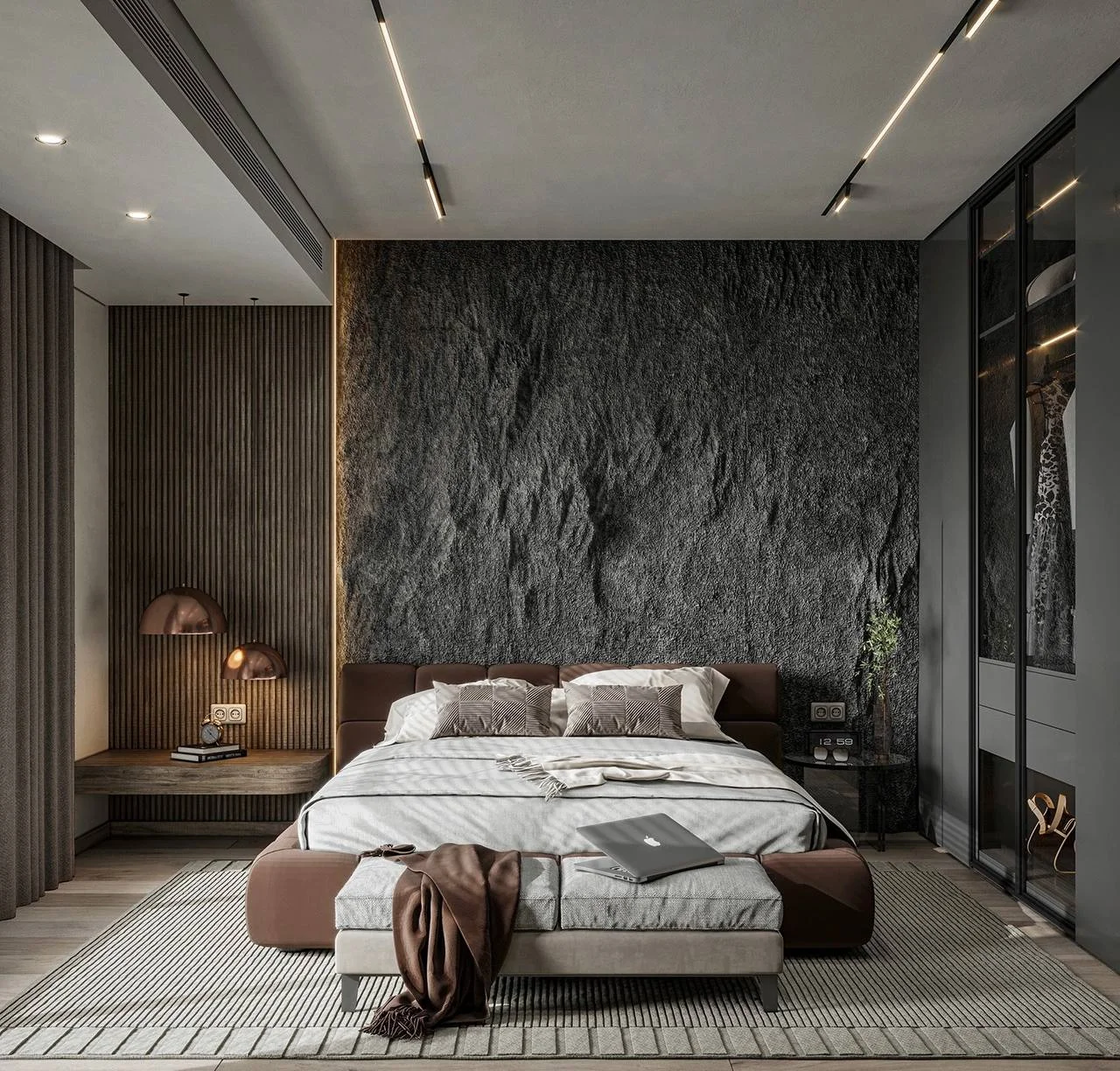 Luxurious haven within Dubai Penthouse Bedroom Interior Design.