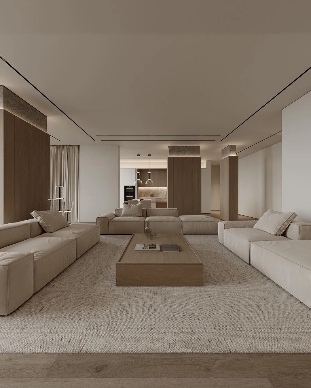 Modern Sophistication in Apartment Living Room Interior Design, Dubai