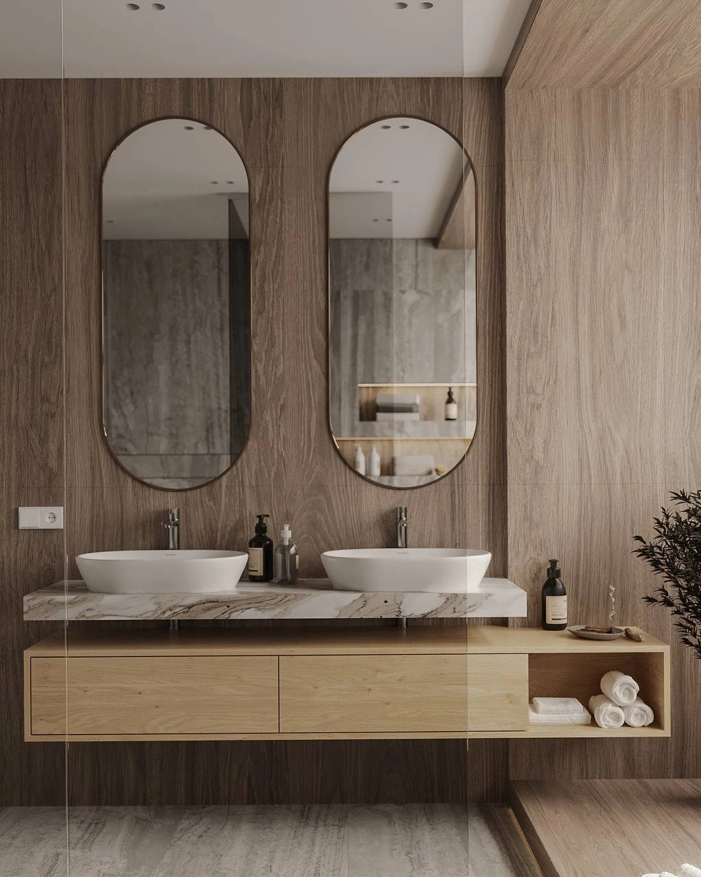 Traditional elegance in Dubai Apartment Bathroom Interior Design.