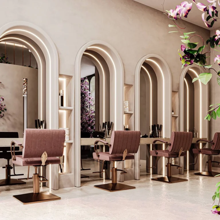 Urban Chic Salon Hair Wash Area Interior Design in Dubai