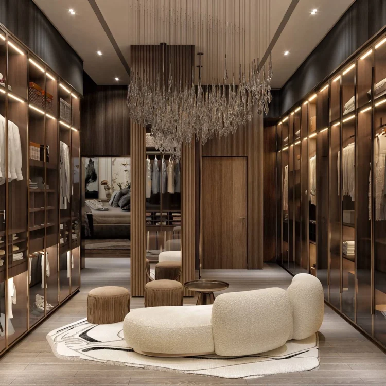 Chic sophistication in a Villa Dressing Room Interior Design in Dubai