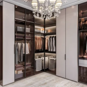 Urban chic Villa Dressing Room Interior Design in Dubai