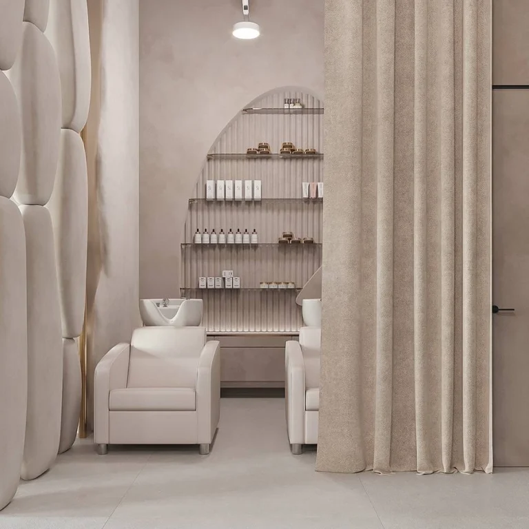 Zen Serenity Salon Hair Wash Area Interior Design in Dubai