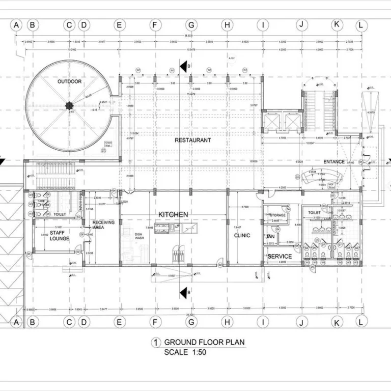 Efficient layout showcasing Dubai Restaurant Space Planning.