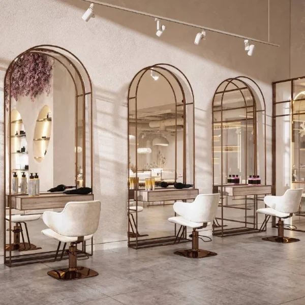 Urban luxe ambiance in Salon Hair Station Area Interior Design, Dubai, with sophisticated decor.